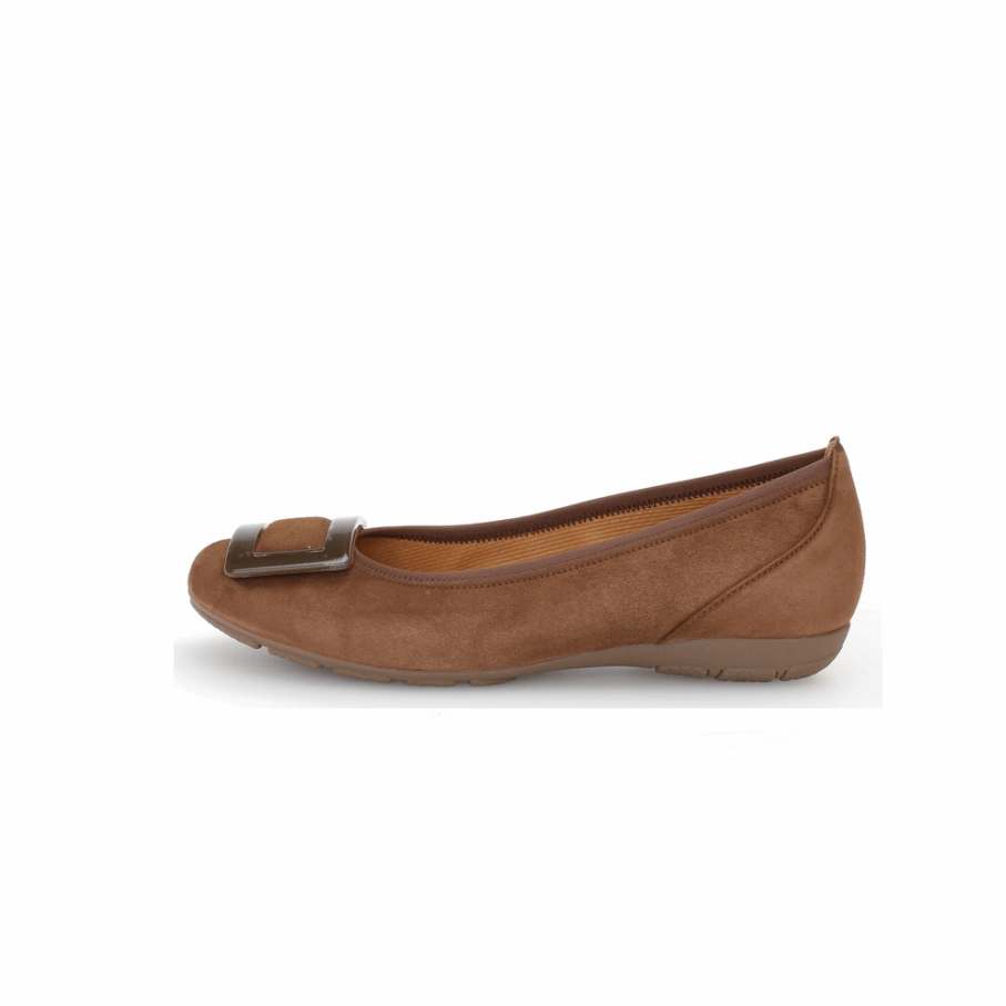 Gabor Buckle Ballet Flat ουίσκι